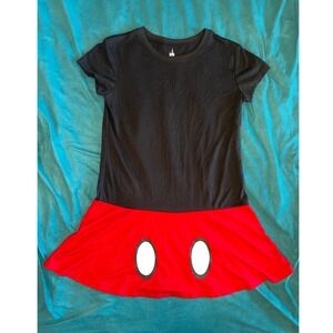 Disney Parks Mickey Mouse Dress Costume Cosplay Black‎ Red XS Extra Small